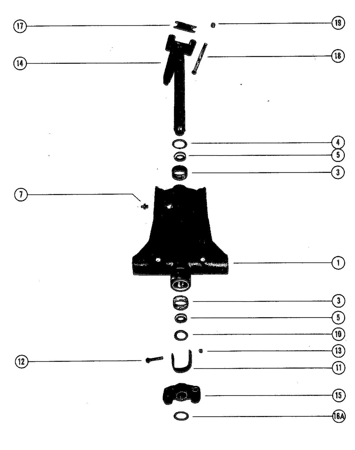 MERCURY MERC 90 SWIVEL BRACKET ASSEMBLY