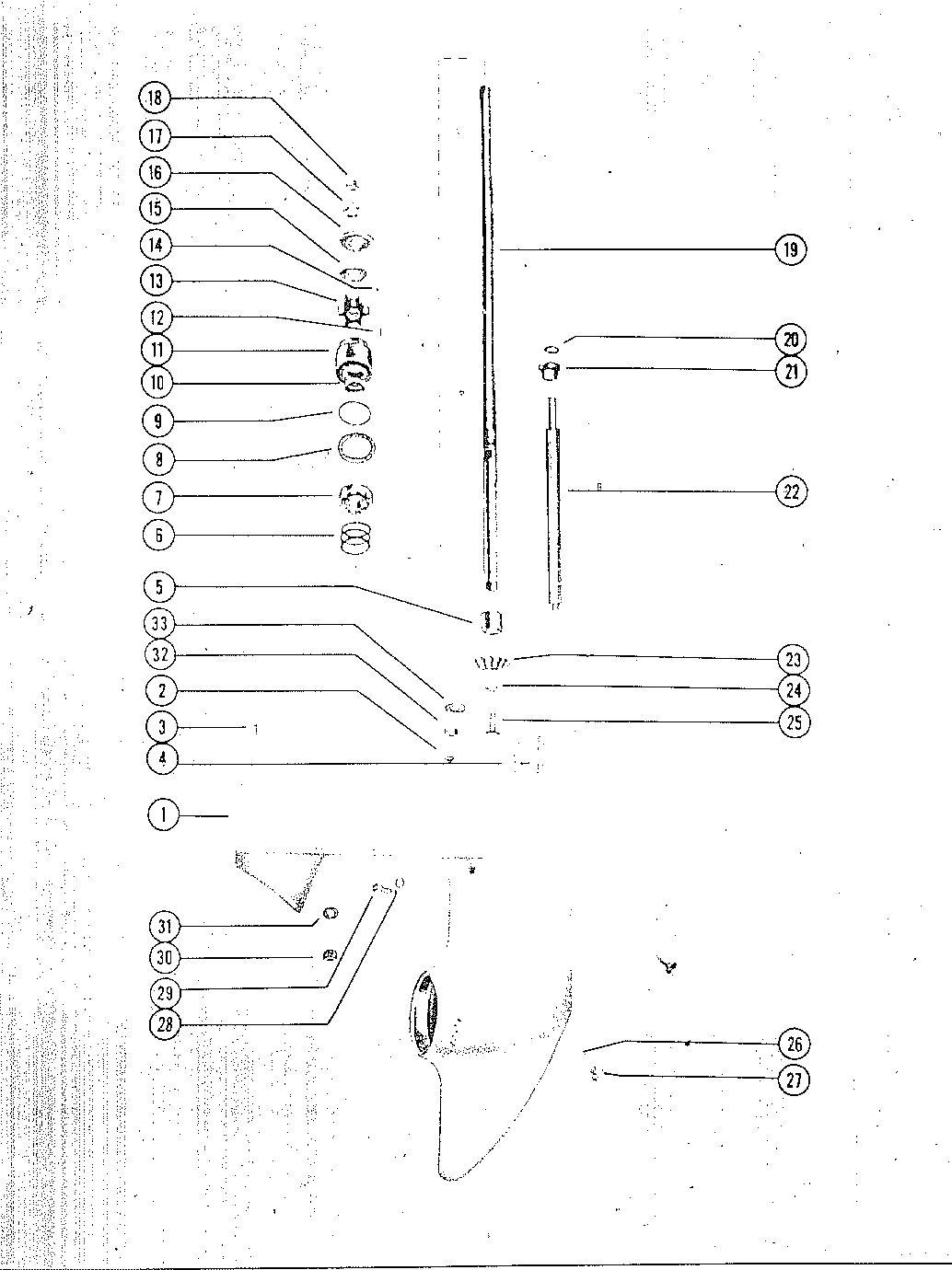 MARK MARK 30 GEAR HOUSING AND DRIVE SHAFT