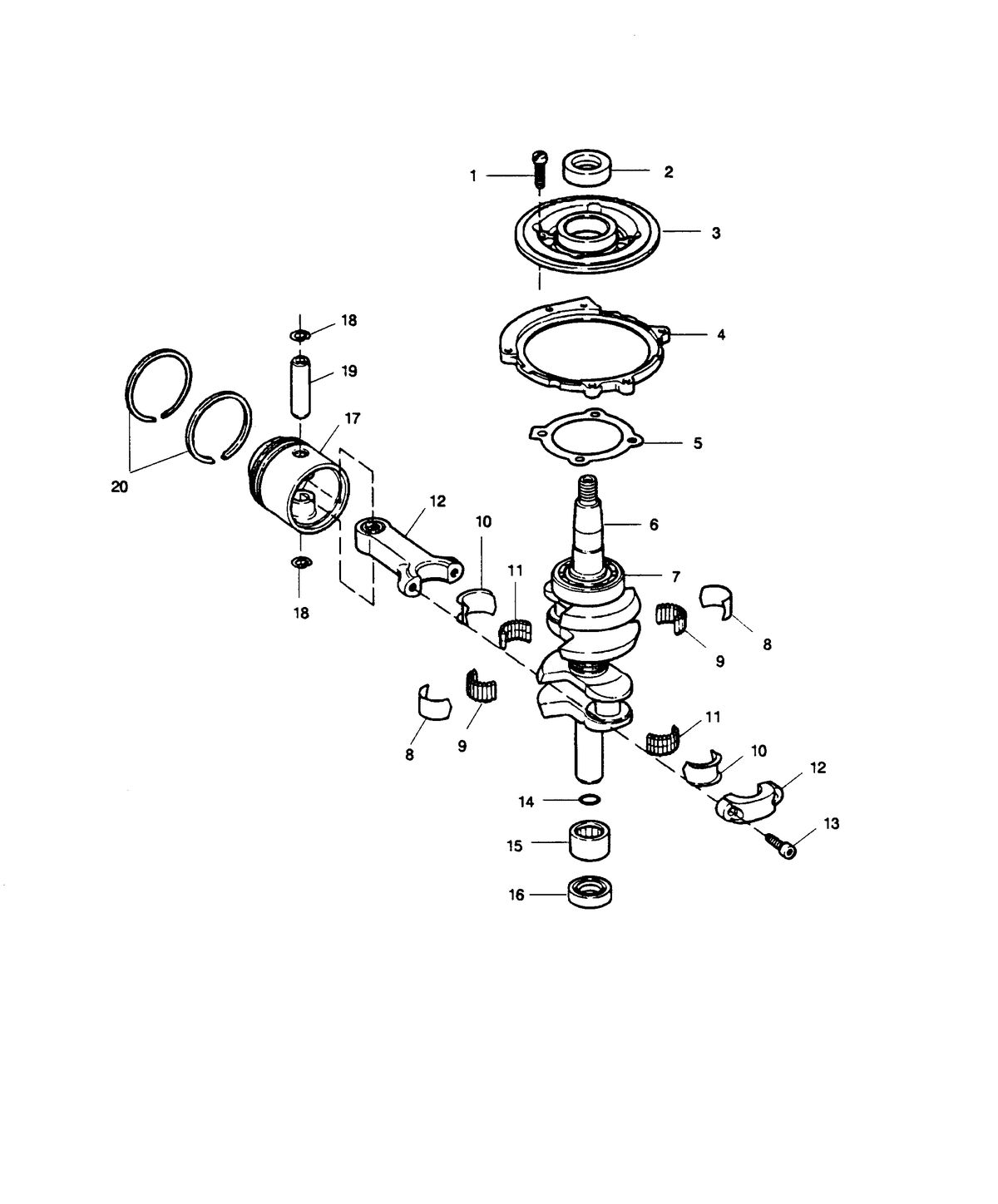 SEARS SEARS 9.9 H.P. CRANKSHAFT AND PISTON