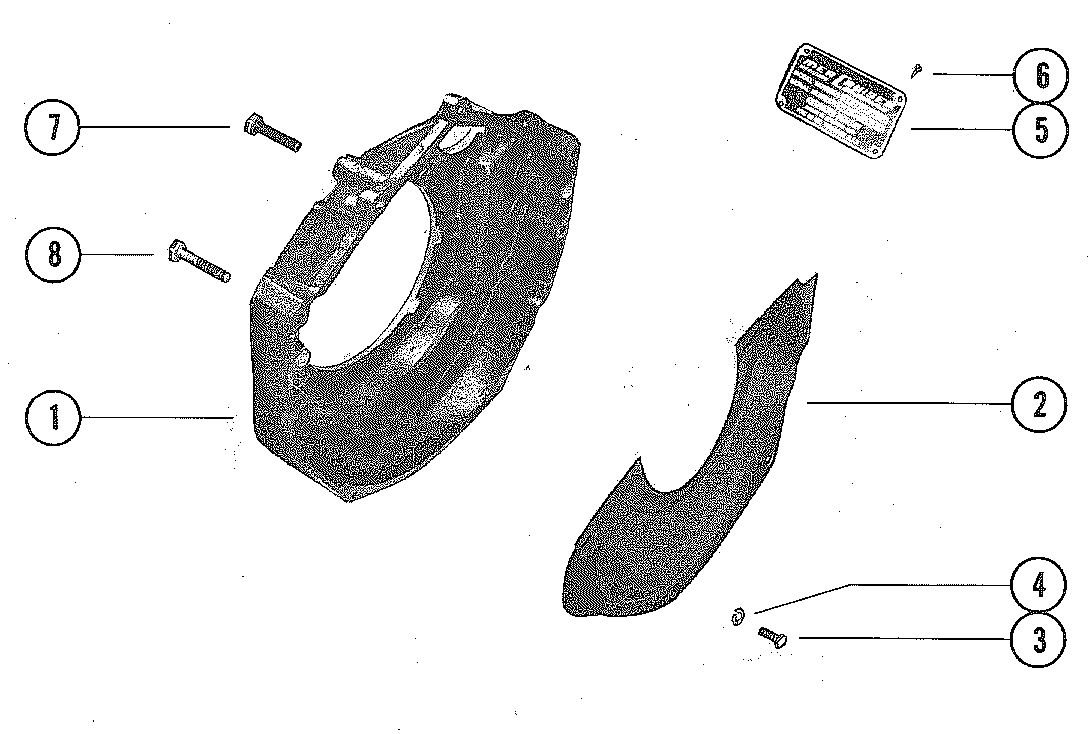 MERCRUISER 325 ENGINE FLYWHEEL HOUSING