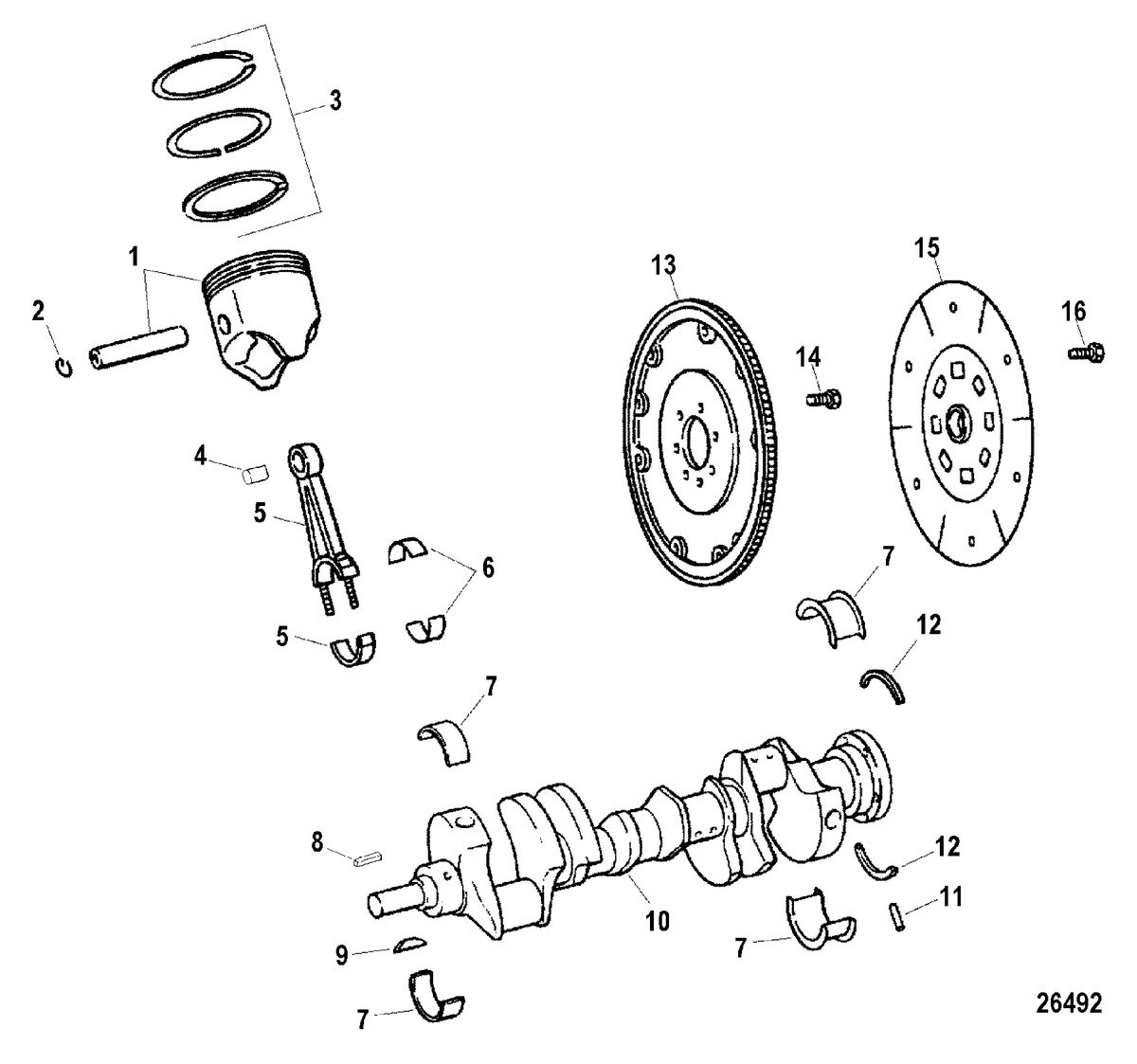 RACE STERNDRIVE 900 SC Crankshaft / Piston / Connecting Rods