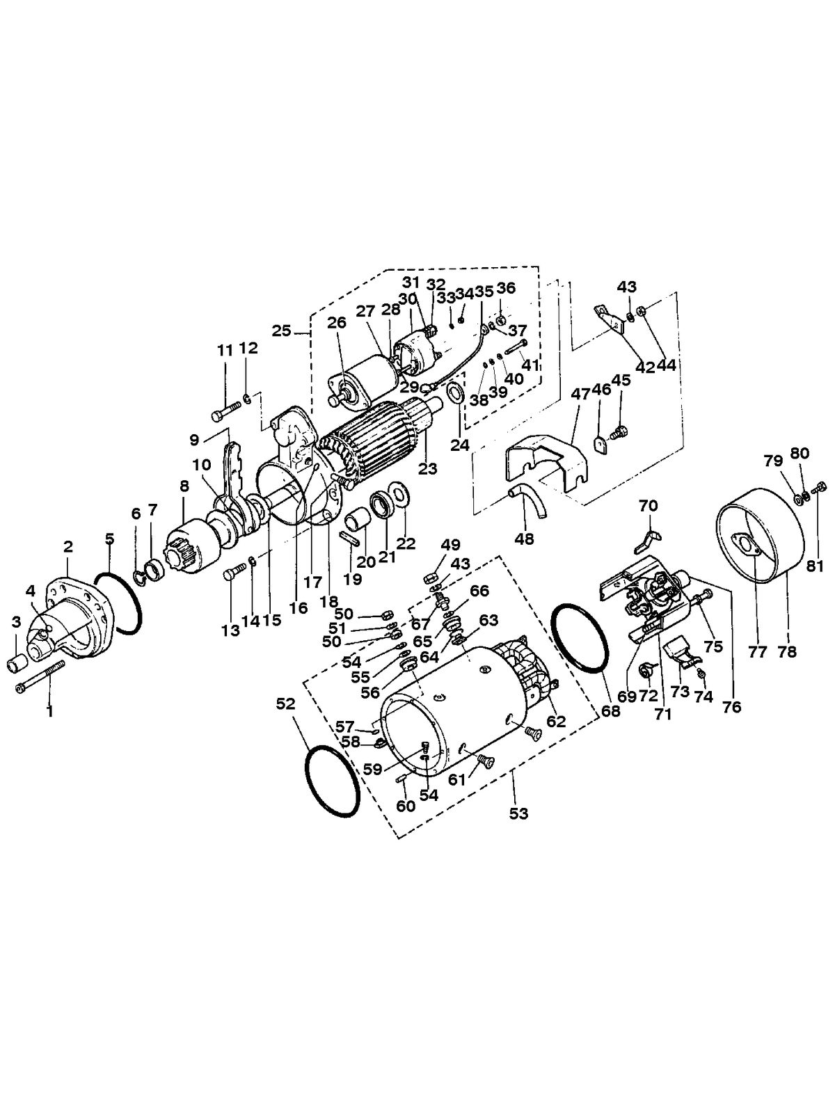 MERCRUISER HINO 175/220 STARTER ASS'Y (831001671) (831001672) - PAGE 1/2