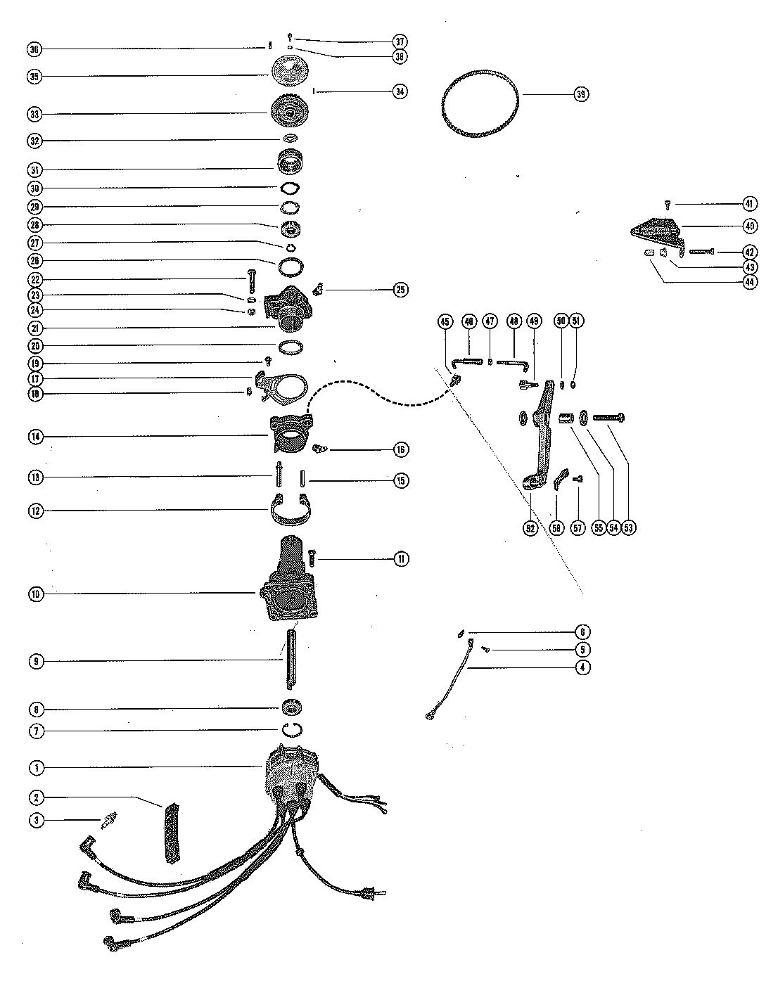 MERCURY MERC 500-6 DISTRIBUTOR ADAPTOR AND PILOT ASSEMBLY