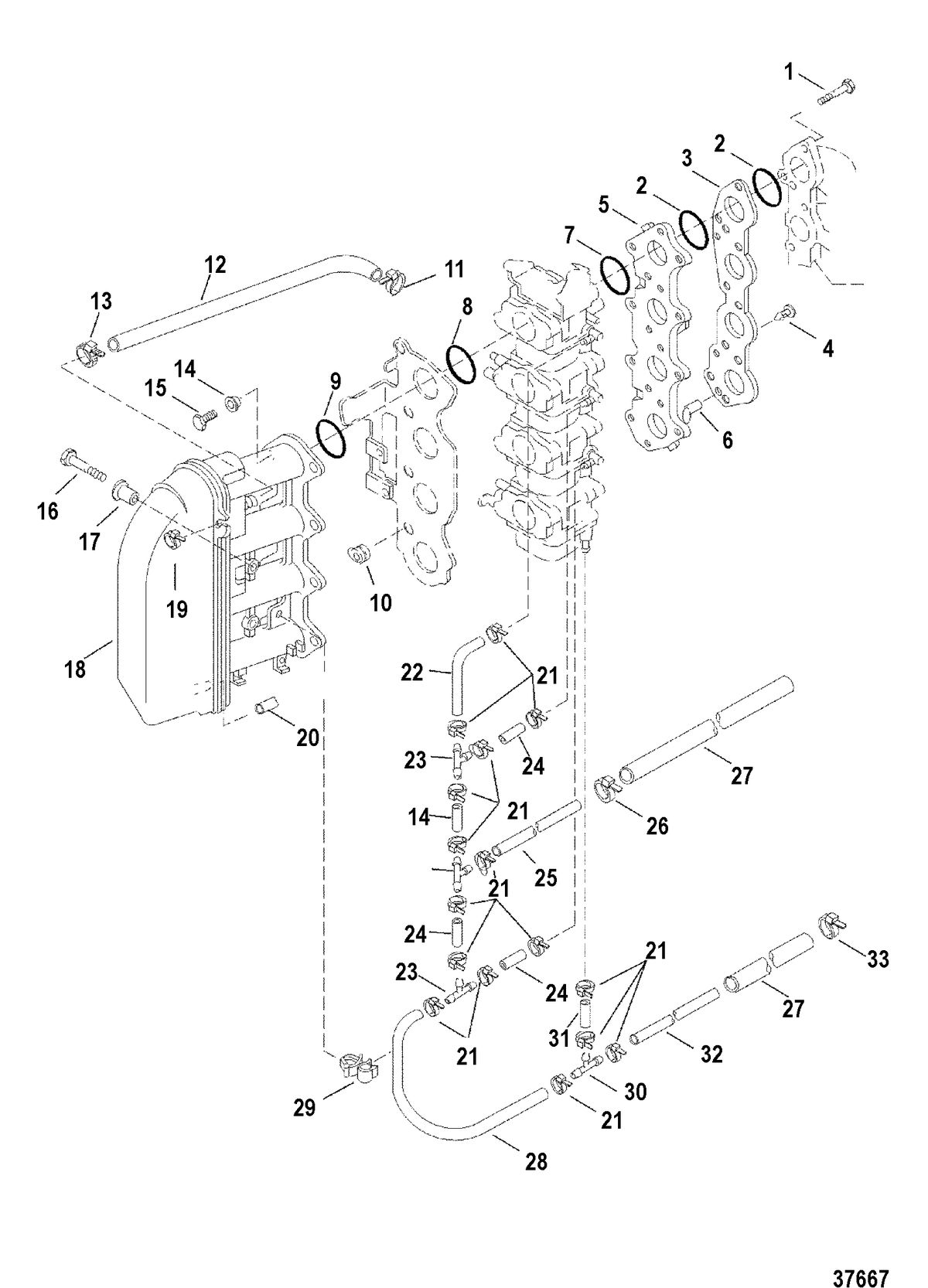 MERCURY/MARINER 40/50 /45 BODENSEE/50 BIGFOOT 4-STROKE INTAKE