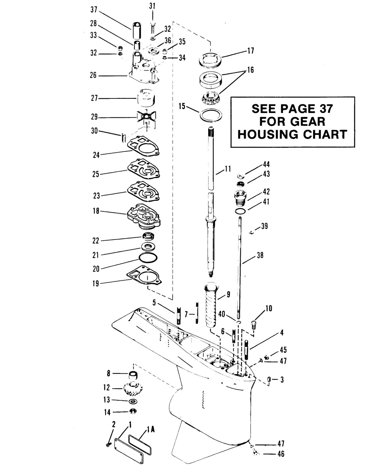 RACE OUTBOARD 2.4L EFI BASS/OFFSHORE GEAR HOUSING (DRIVE SHAFT)