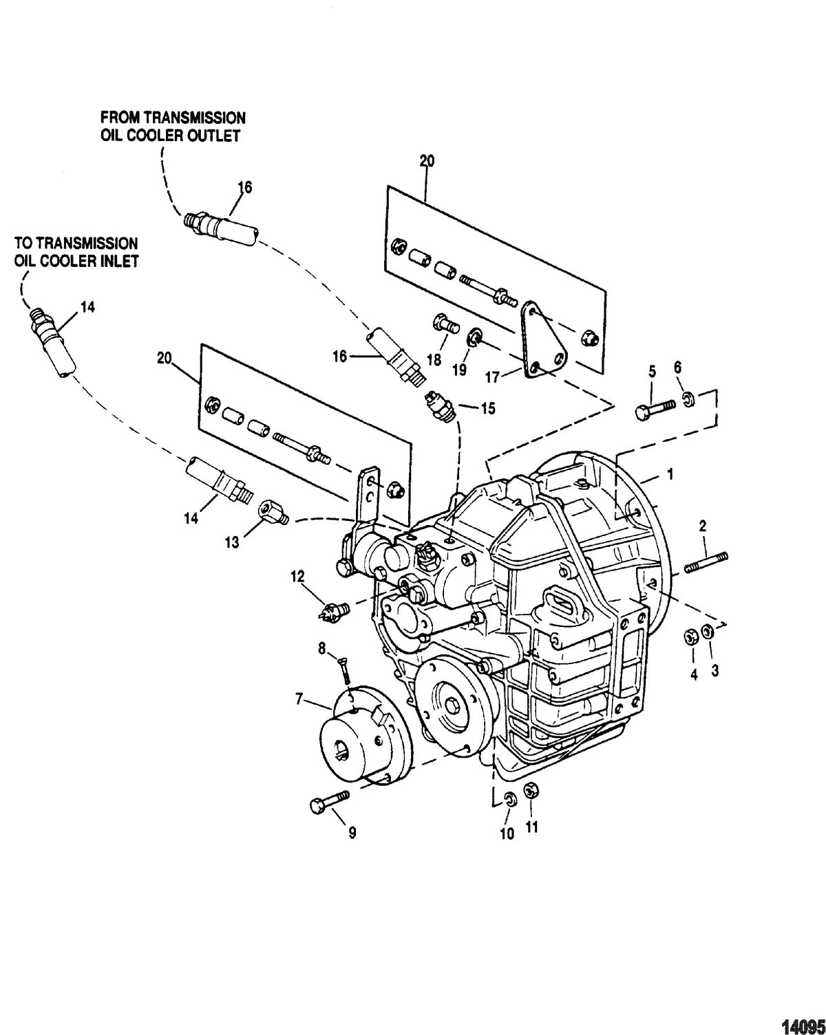 MERCRUISER MIE 7.4 EFI HURTH/BORG WARNER -LH ONLY Transmission And Related Parts(Hurth 630)
