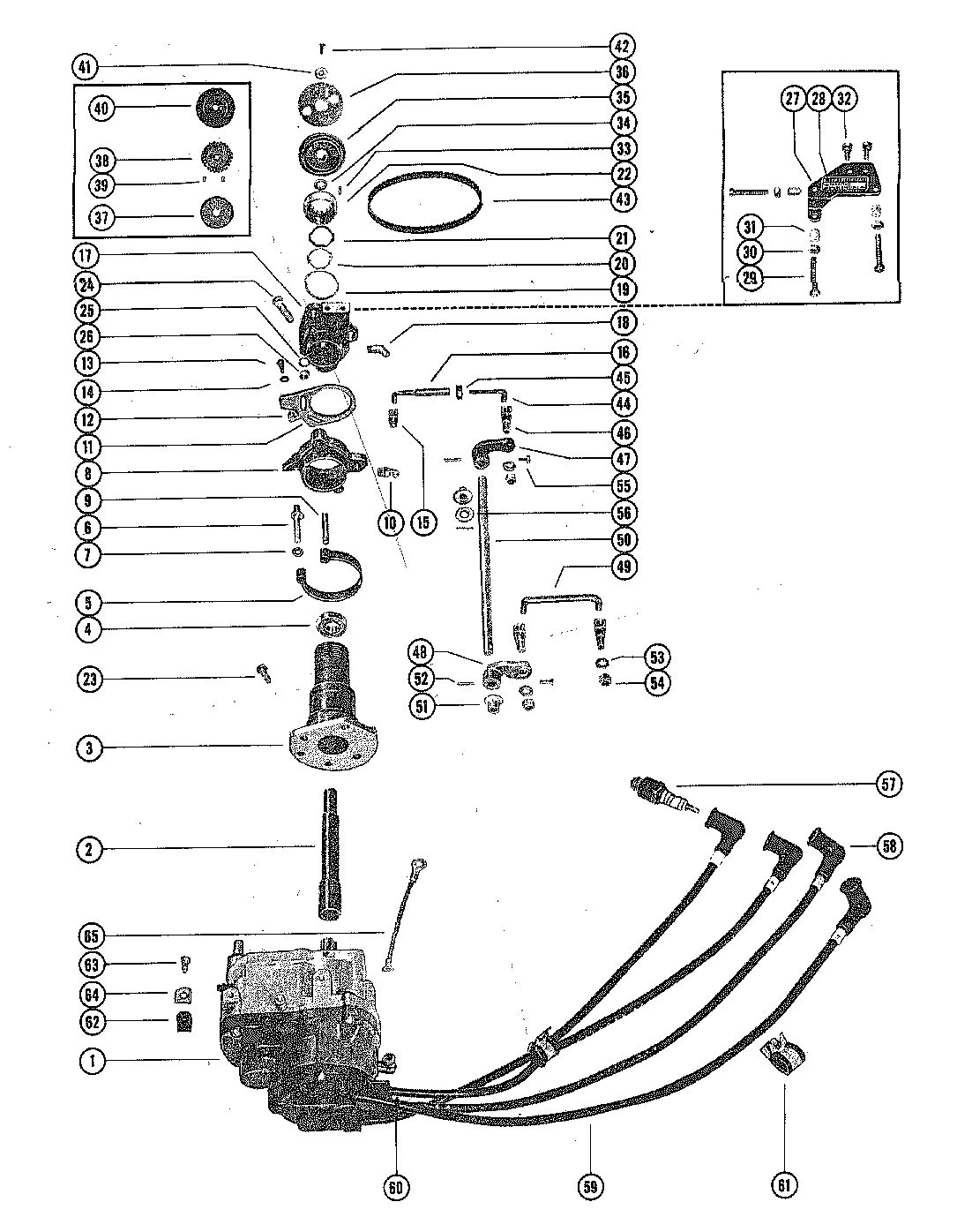 MARK MARK 35A MERC 300/350 MAGNETO ADAPTOR AND PILOT ASSEMBLY