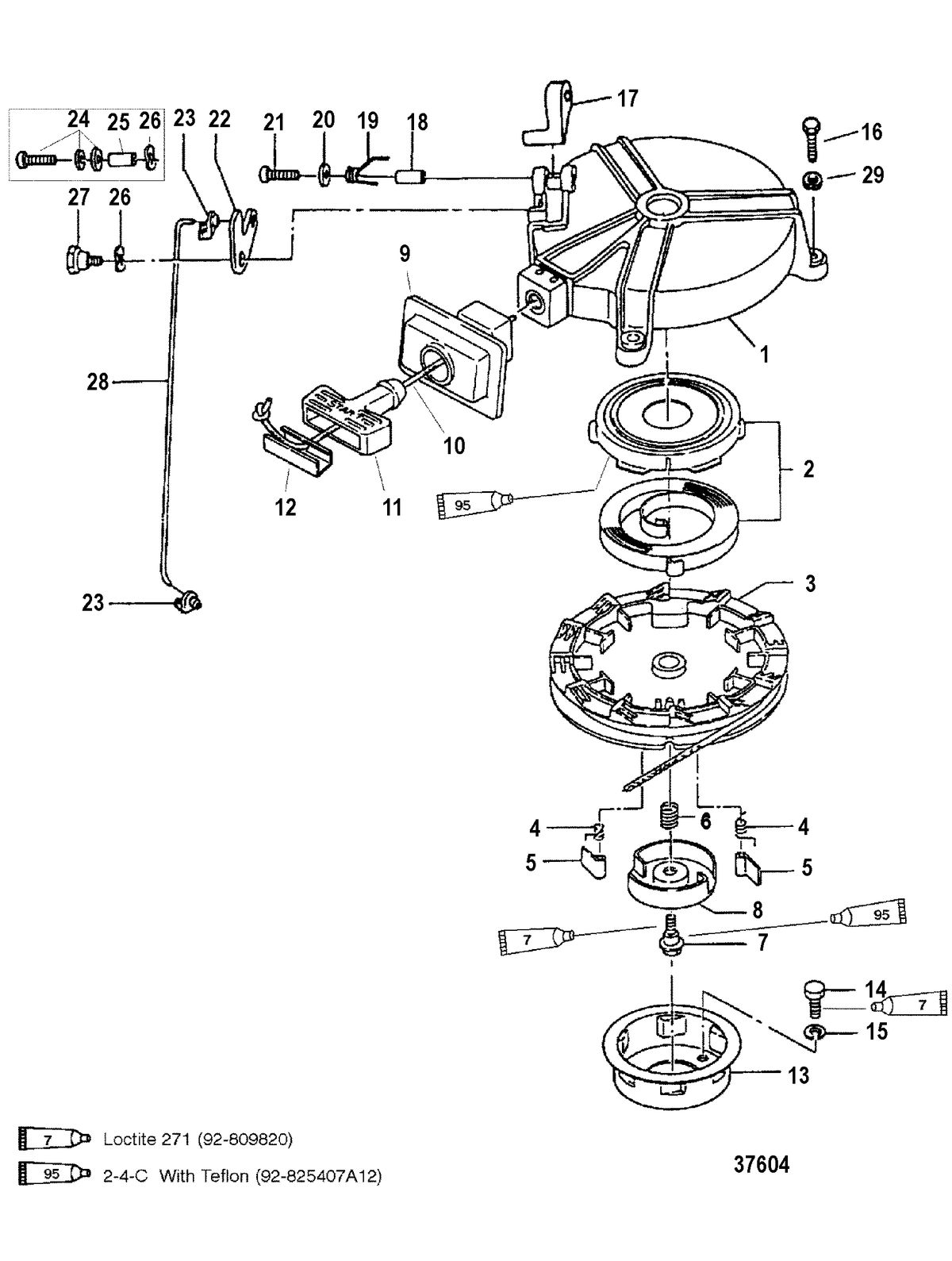 MERCURY/MARINER 4/5 HP RECOIL STARTER