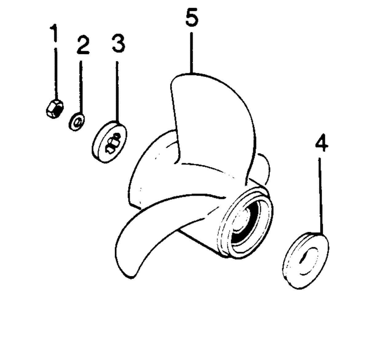 FORCE FORCE 1988 125 HP "B" MODELS FLARED HUB PROPS