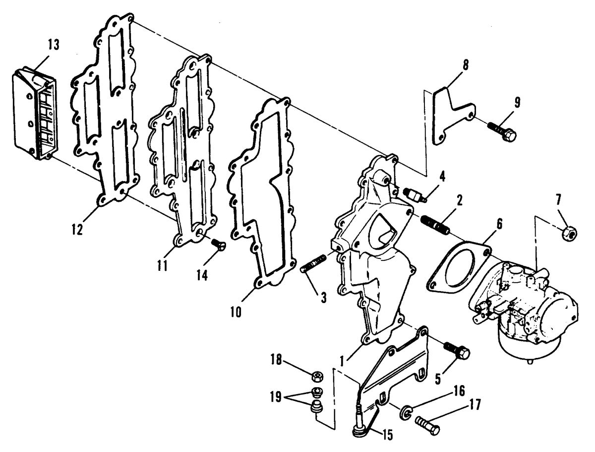 FORCE 70 H.P. FUEL INTAKE SYSTEM