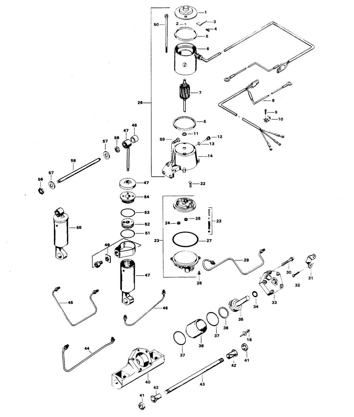 CHRYSLER 100 H.P. POWER TRIM UNIT