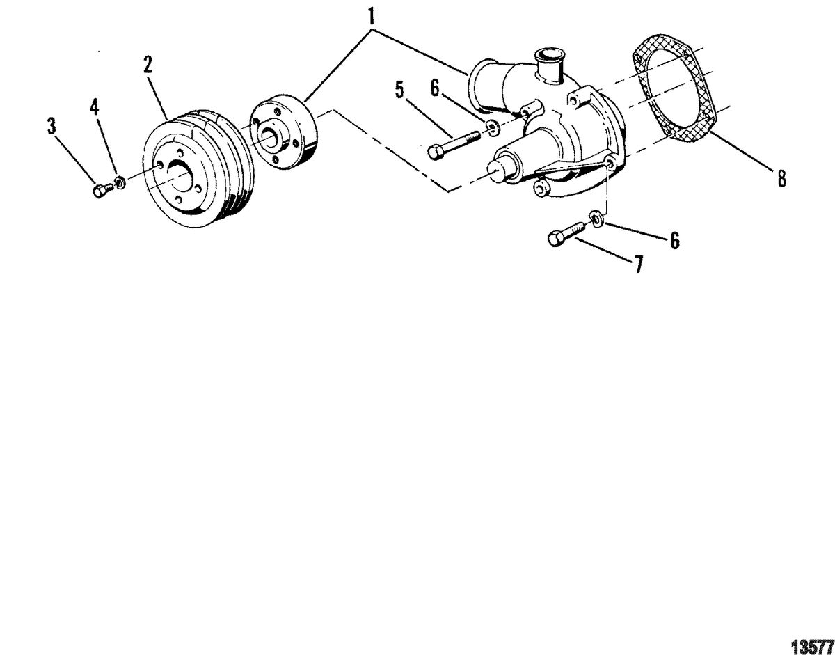 MERCRUISER 530 D-TA / 636 D -TA D183 TURBO AC/D219AC Water Pump