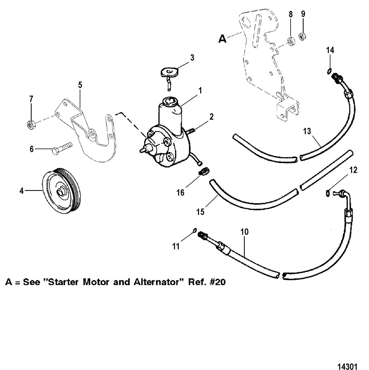 MERCRUISER 262 MAGNUM (EFI - TBI) Power Steering Components