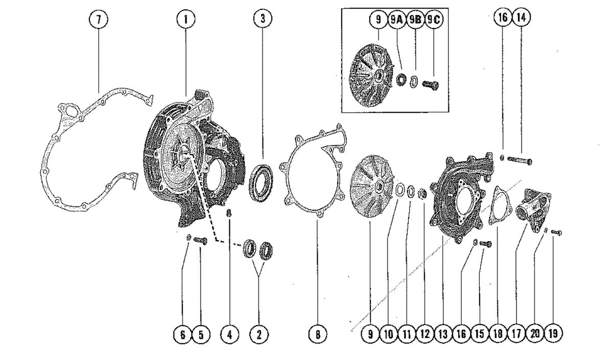 MERCRUISER 470 ENGINE FRONT COVER ASSEMBLY