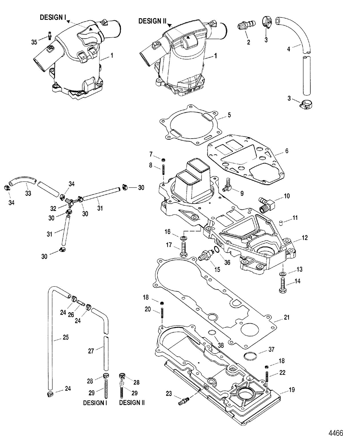 SPORTJET 210 CARB M2 JET DRIVE Expansion Chamber And Adaptor Plates