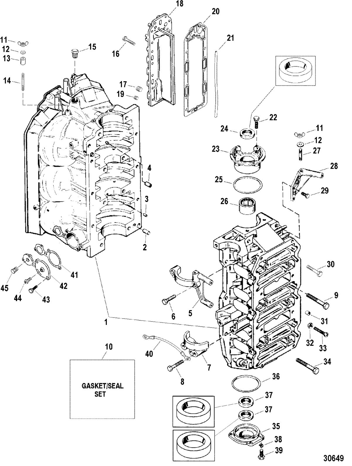 SPORTJET 240 EFI JET DRIVE Cylinder Block Assembly