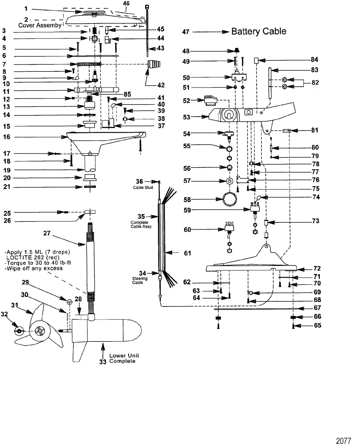 TROLLING MOTOR MOTORGUIDE 700 SERIES Complete Trolling Motor(Model 752V) (12 Volt)
