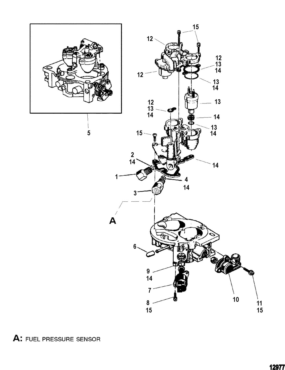 MERCRUISER 4.3L EFI ALPHA/BRAVO (262 C.I.D. GEN+) Throttle Body