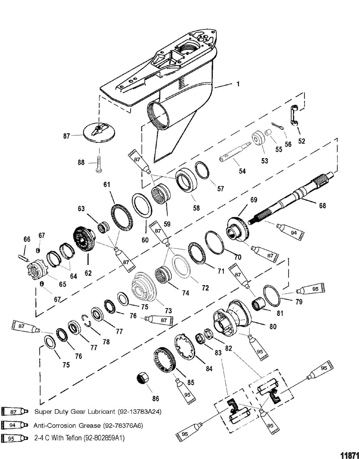 RACE OUTBOARD PARTS MANUAL 300X (3.0L EFI) PRO MAX Gear Housing, Propeller Shaft-Counter-FleetMaster