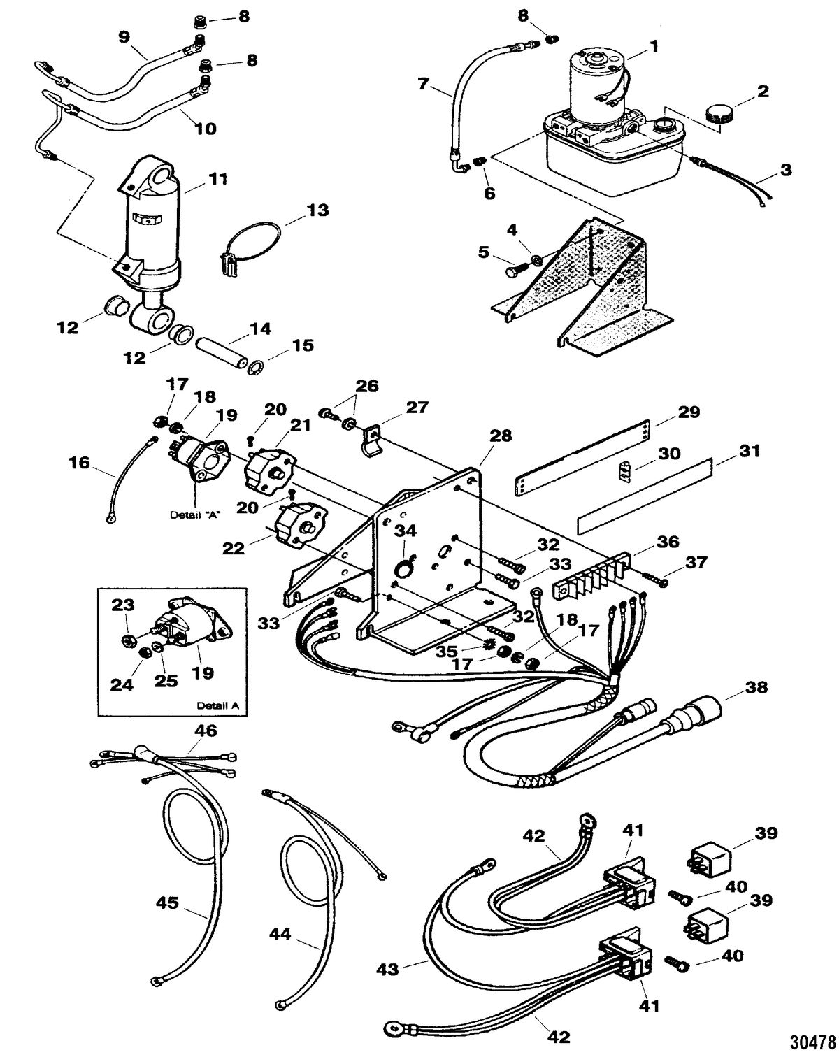 FORCE FORCE TRIM AND TILT MODELS 85 THRU 150 HP TRIM ASSEMBLY(L DRIVE)