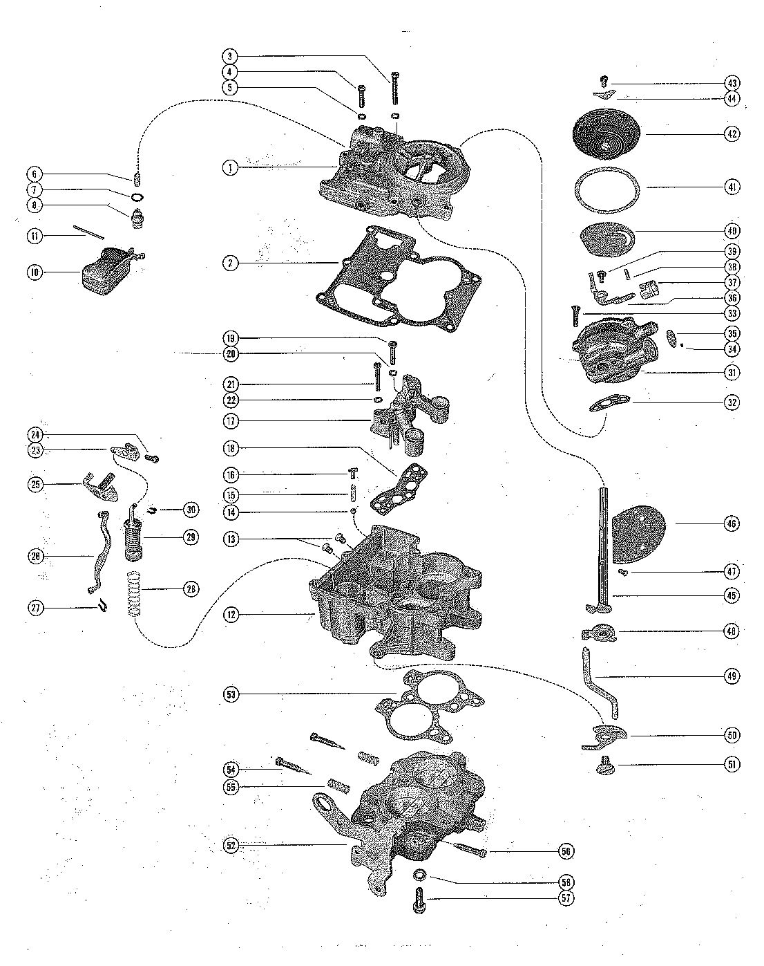 MERCRUISER 110 ENGINE CARBURETOR ASSEMBLY