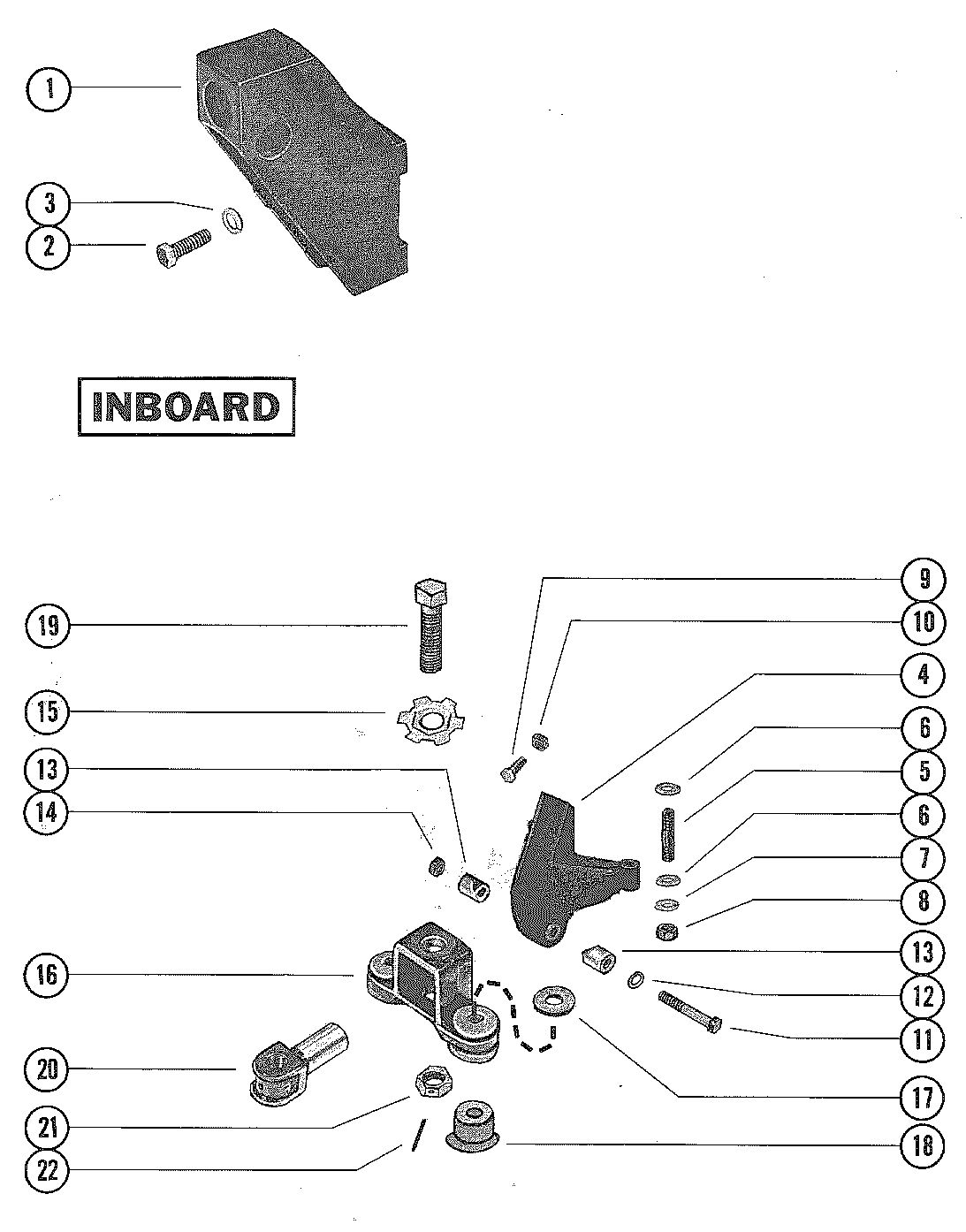 MERCRUISER 255 ENGINE TRANSMISSION AND ENGINE MOUNTING