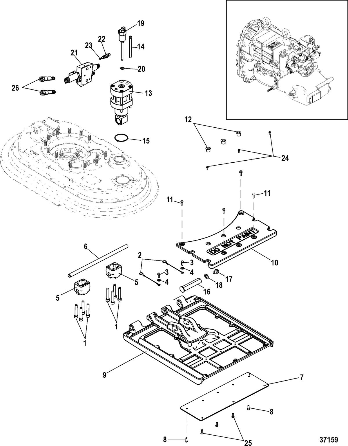 MERCRUISER ZEUS Trim Components, 0M961606 and Up