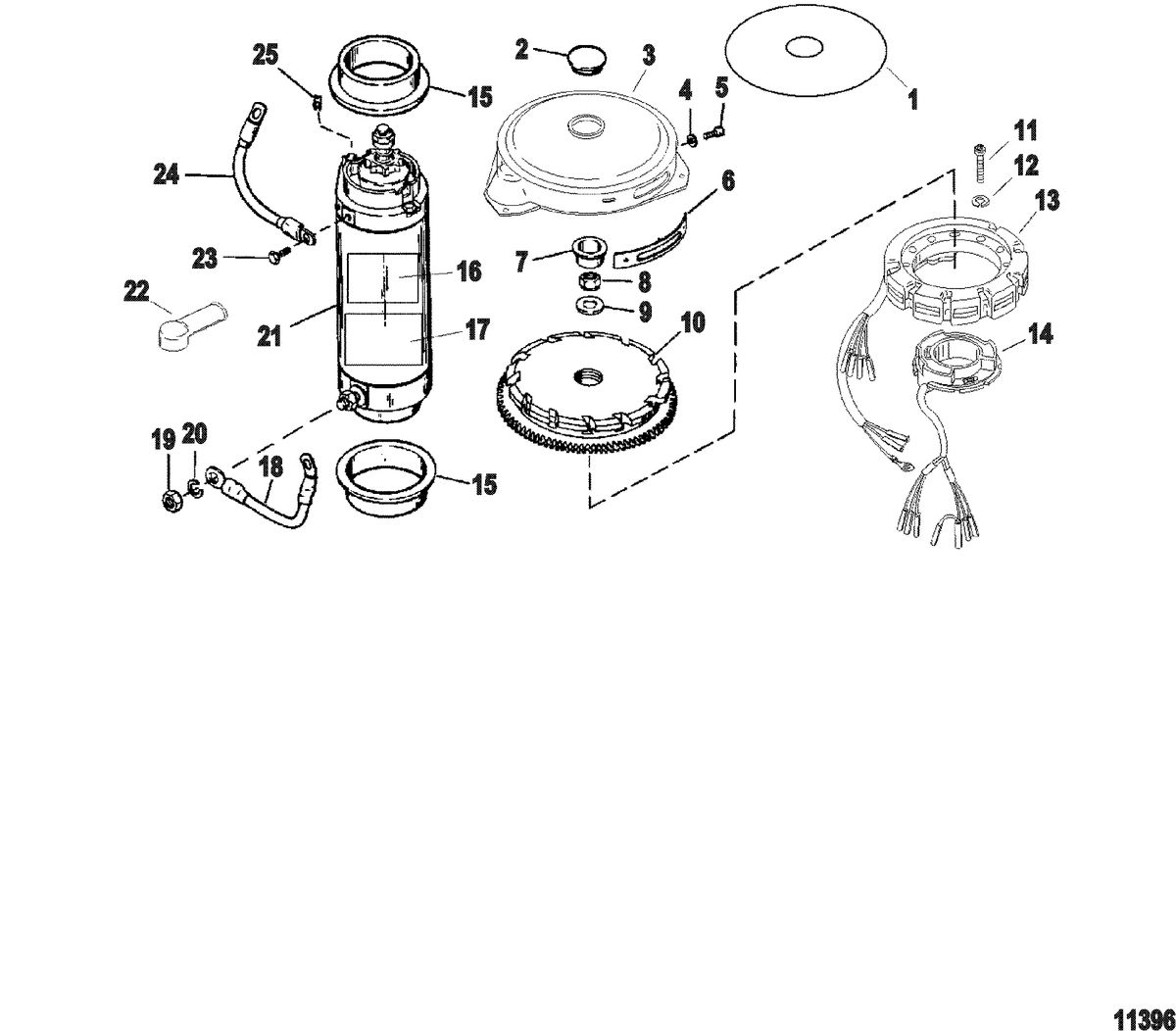 SPORTJET 175XR2 JET DRIVE Electrical Components(Flywheel / Starter Assembly)