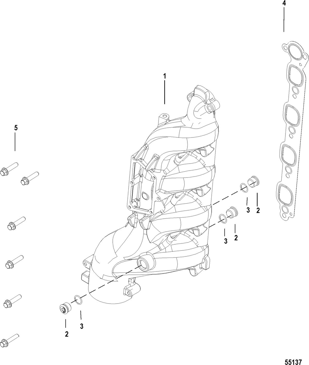 MERCURY/MARINER 75-115 4-STROKE Exhaust Manifold