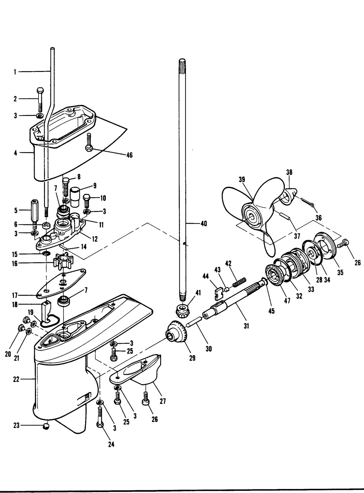 CHRYSLER 6 H.P. GEAR HOUSING