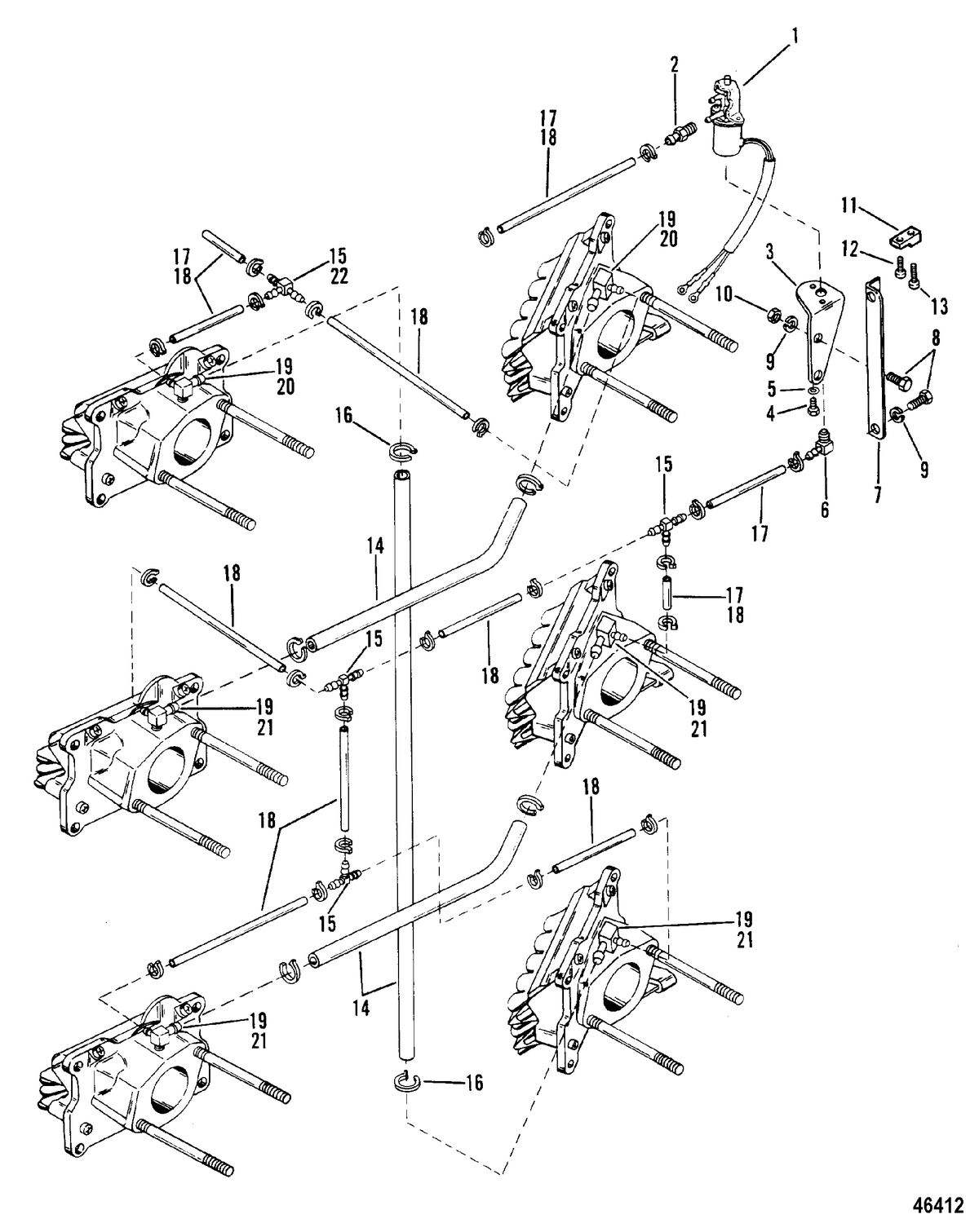 MERCURY 3.4 LITRE ENRICHNER VALVE AND HOSES