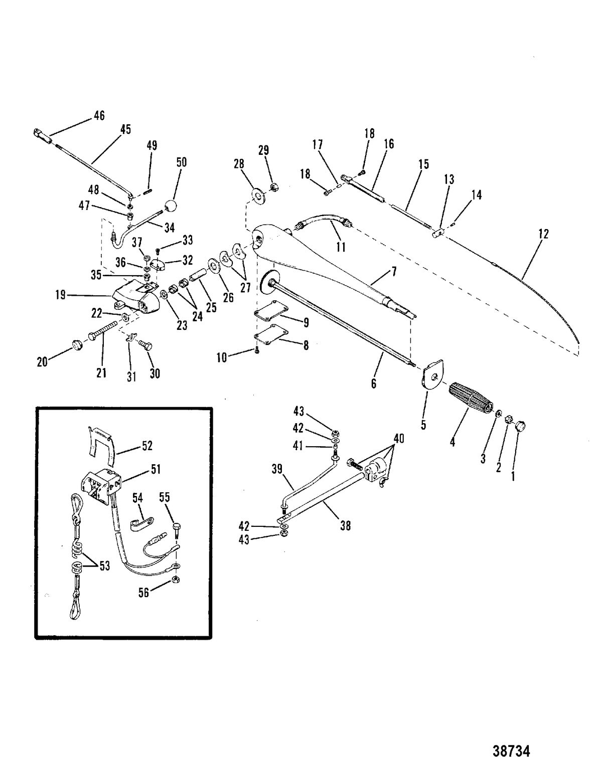 MERCURY 35 HP STEERING HANDLE