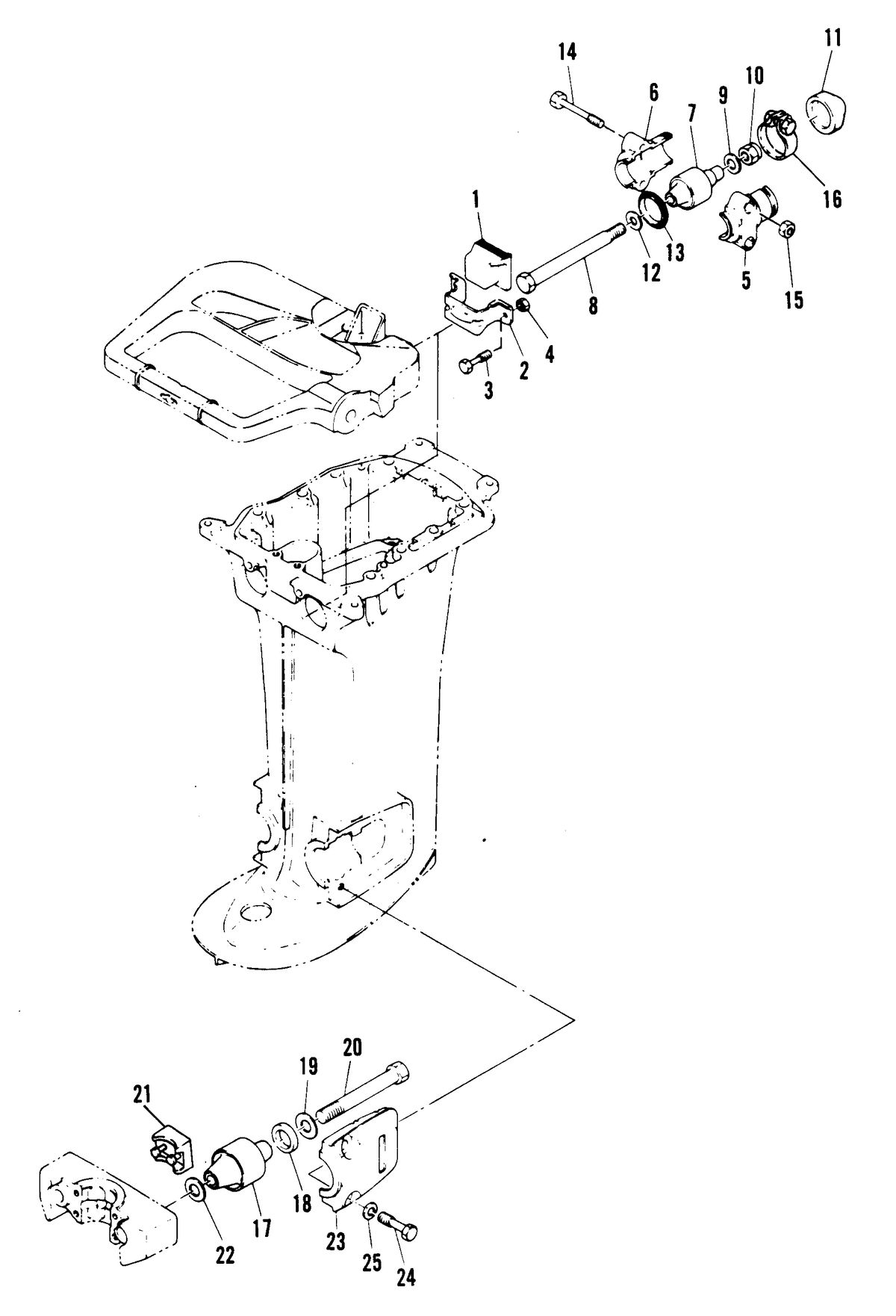 MARINER 40 H.P. MOUNTING SYSTEM