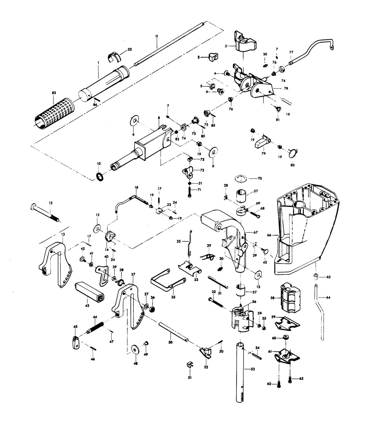 CHRYSLER 6 H.P. MOTOR LEG