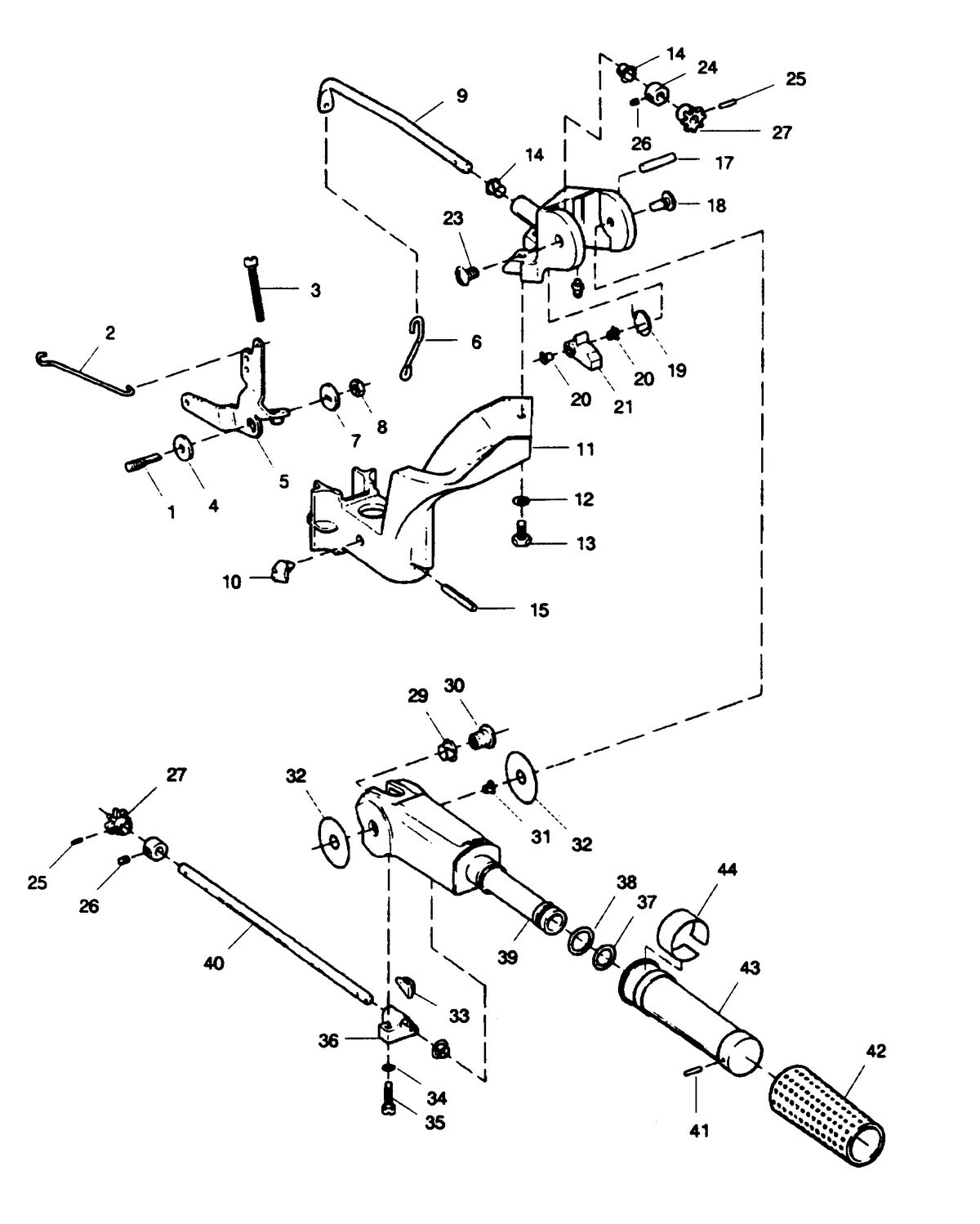 SEARS SEARS 15 H.P. TILLER HANDLE AND THROTTLE LINKAGE