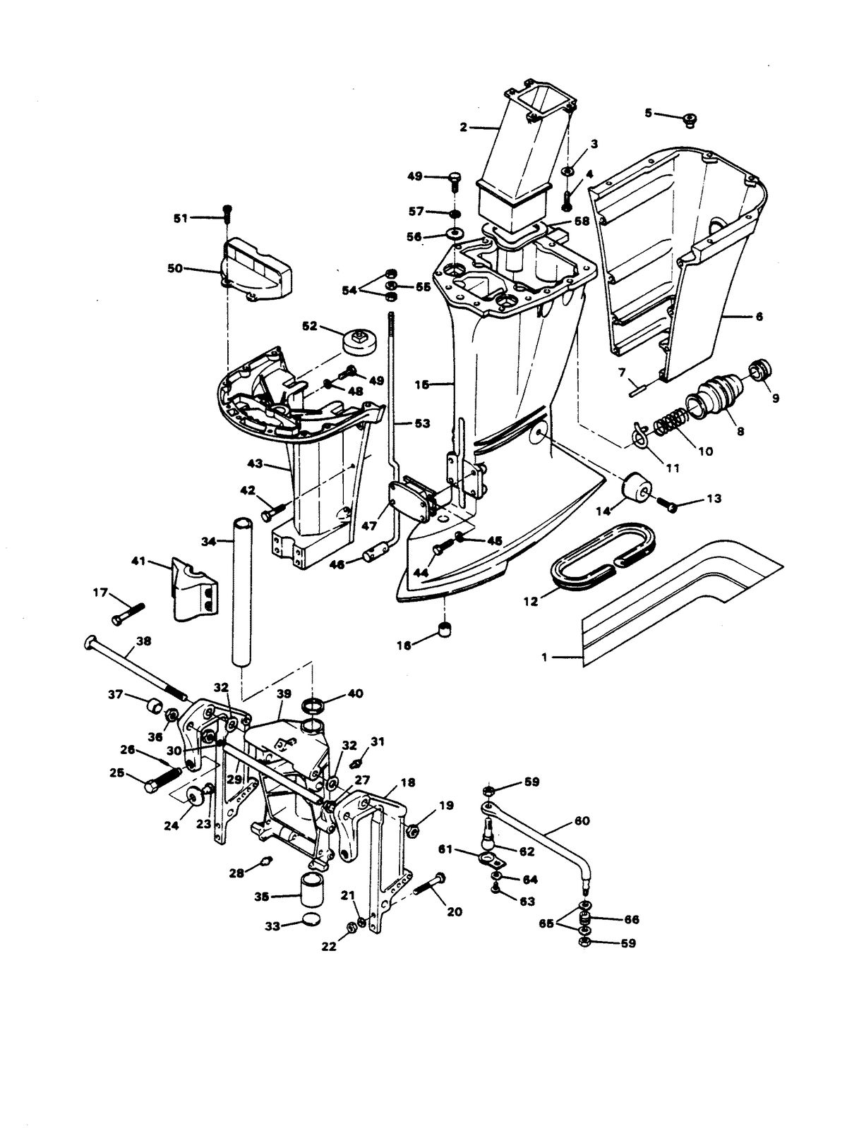 CHRYSLER 100 H.P. MOTOR LEG