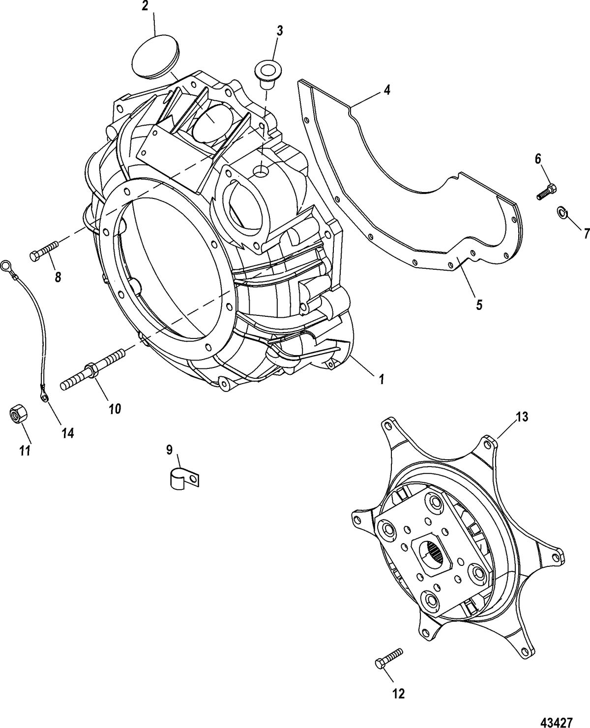MERCRUISER 8.2 HORIZON / 8.2 HO EC Flywheel Housing