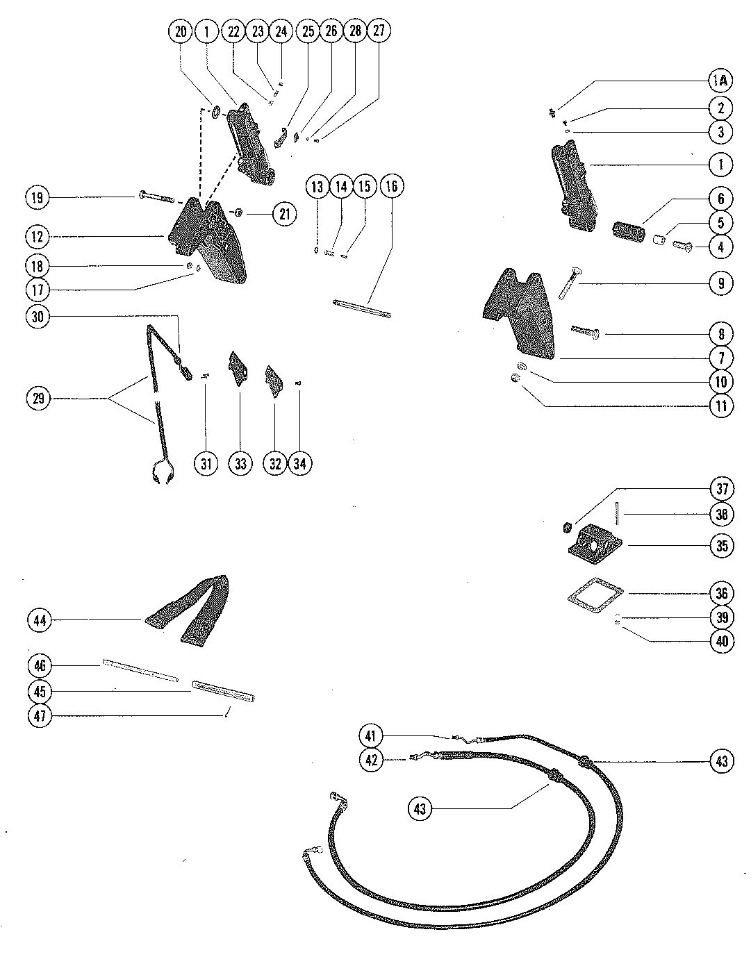 MERCURY MERC 115 TRIM CYLINDERS AND HYDRAULIC HOSES
