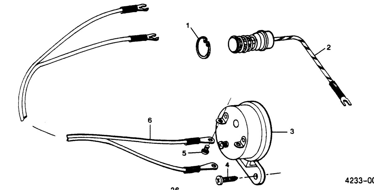 FORCE FORCE 1988 50 H.P. "B" MODELS OVERHEAT BUZZER