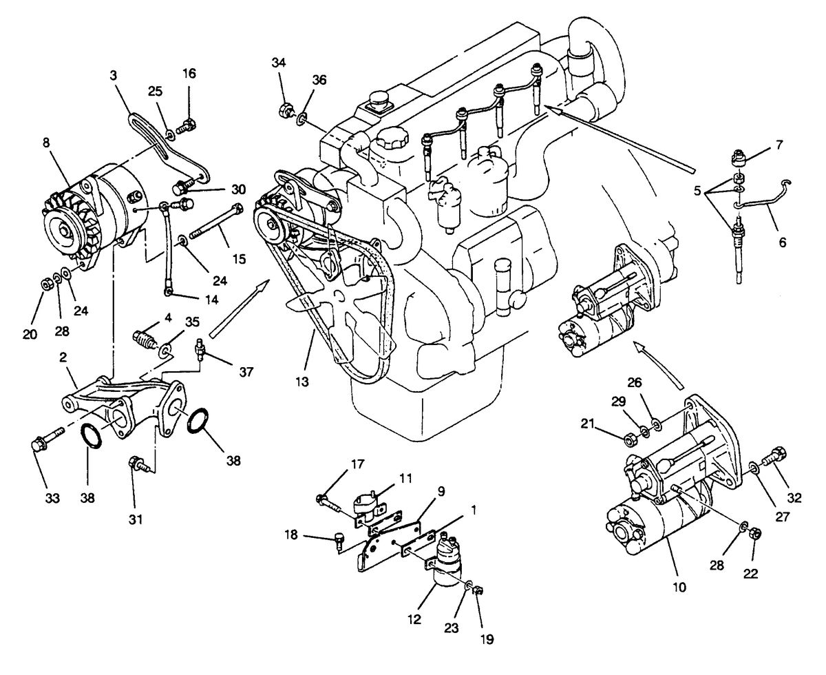 U.S. MARINE US MARINE W04CTI (210 H.P.) DIESEL ELECTRICAL PARTS