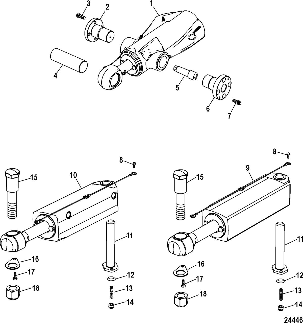 RACE STERNDRIVE NXT1 DRIVE AND TRANSOM Trim And Steering Cylinders