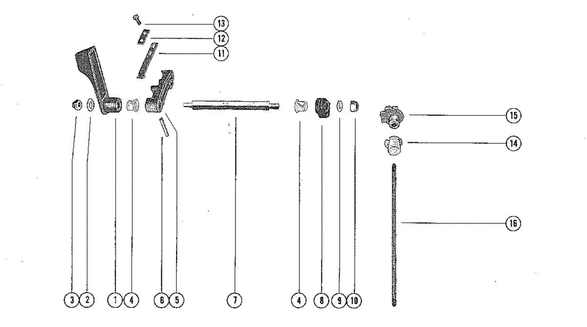 MERCURY MERC 110 SHIFT CONTROL LINKAGE