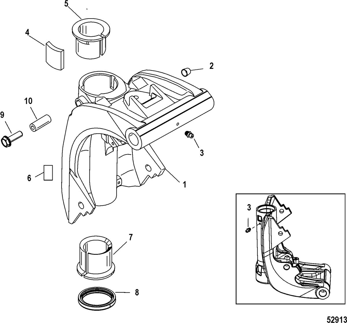 RACE OUTBOARD FORMULA 60 - 4 CYLINDER 4-STROKE Swivel Bracket