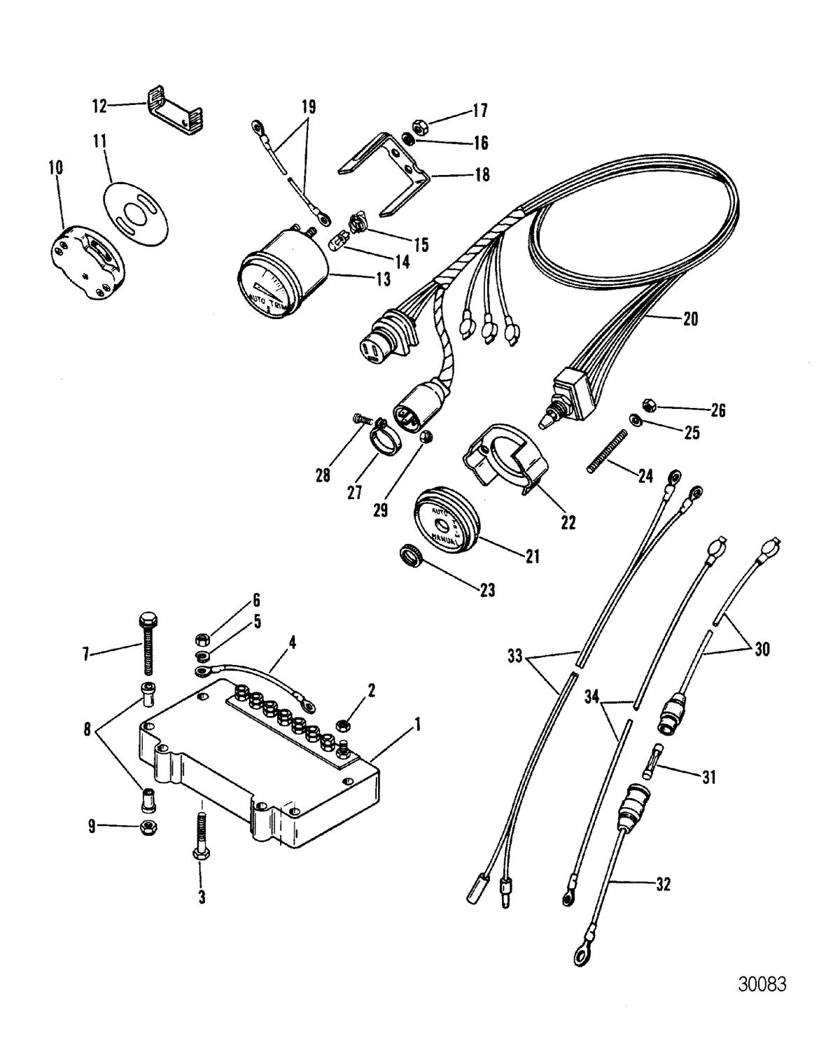 MERCRUISER R/MR ALPHA ONE STERNDRIVE AUTO TRIM COMPONENTS