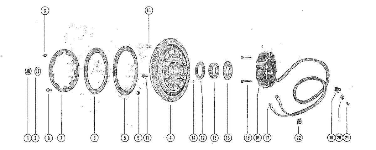 MERCURY MERC 850E FLYWHEEL ASSEMBLY AND STRATOR