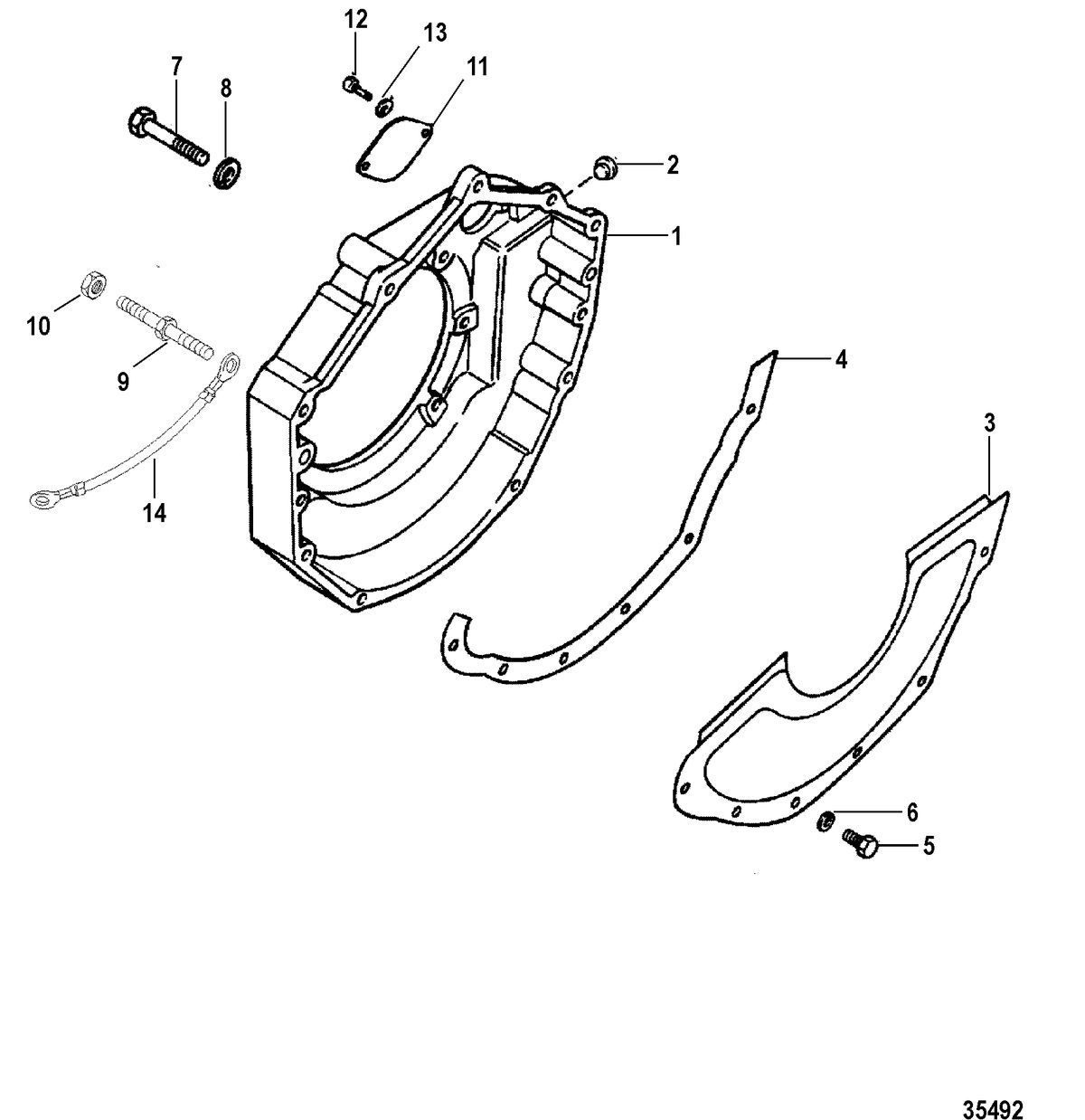 MERCRUISER 5.0L EFI ALPHA/BRAVO 5.7L EFI ALPHA/BRAVO (GEN +) ENGINE FLYWHEEL HOUSING(WITH BLACKTRAC)