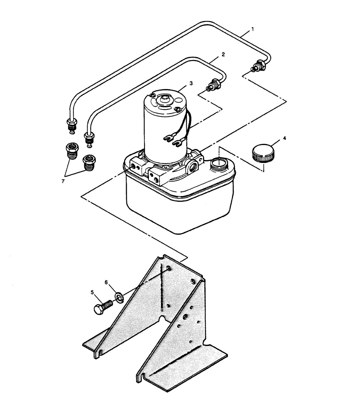 FORCE FORCE 1989 125 H.P. "B" MODELS-L-DRIVE TRIM PUMP AND LINES