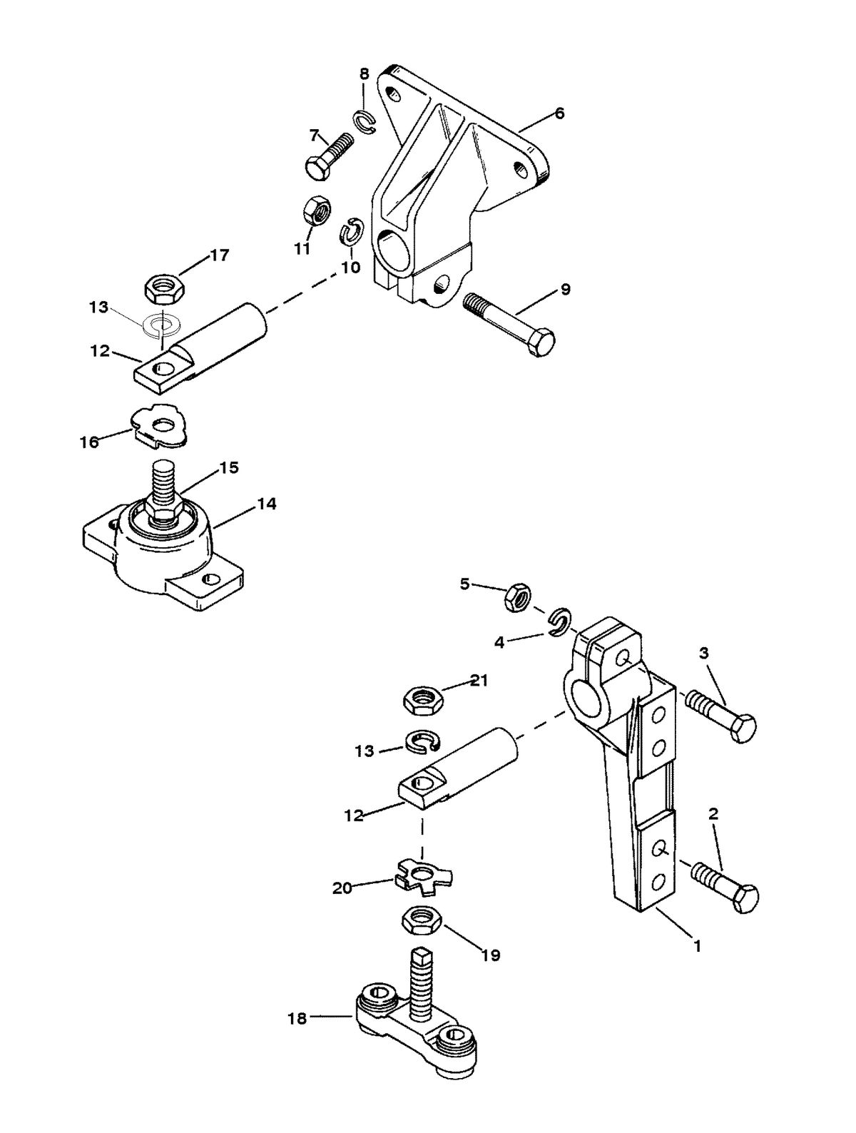 MERCRUISER MIE 5.7L INBOARD TRANSMISSION/ENGINE MOUNTING (B/W 5000)