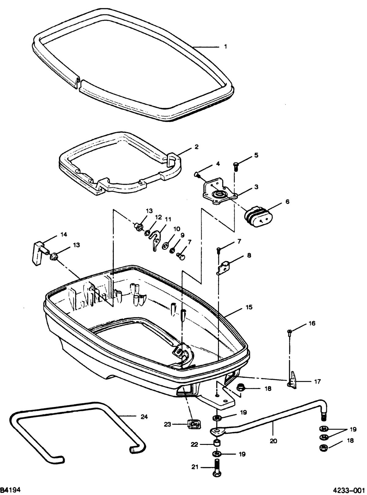 FORCE FORCE 1988 50 H.P. "C" MODELS SUPPORT PLATE