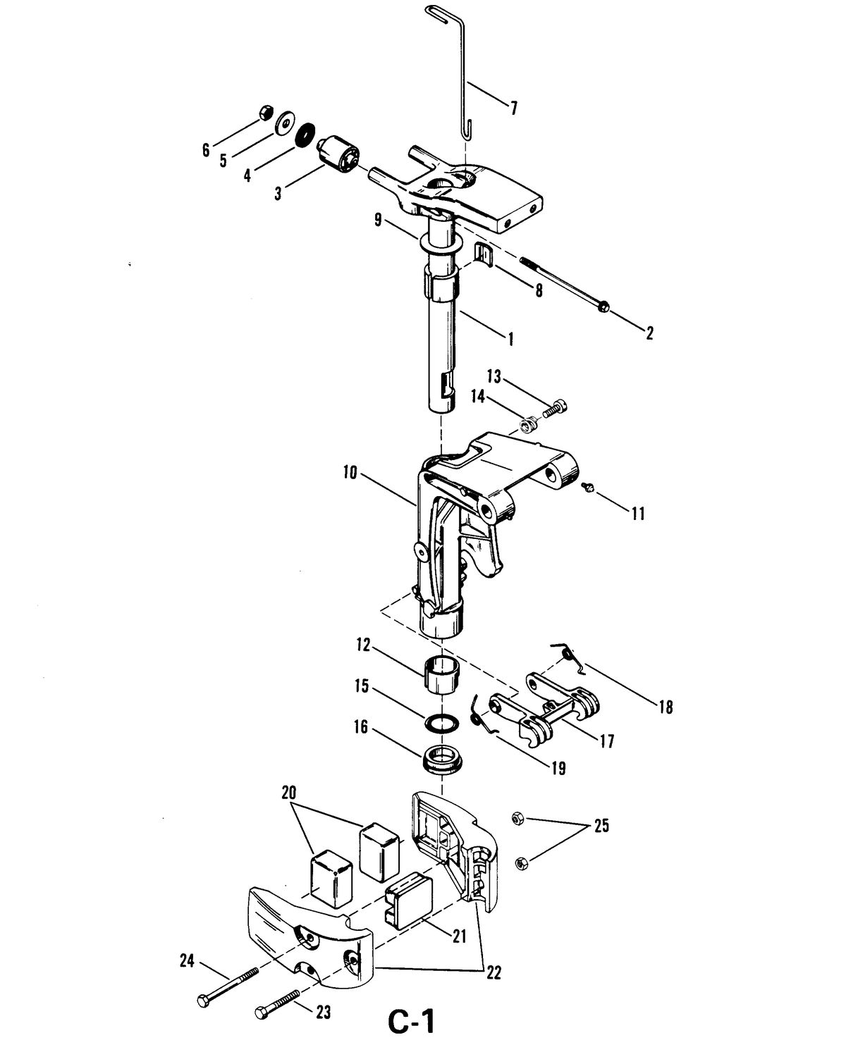 MERCURY MERCURY 18/25 SWIVEL BRACKET ASSEMBLY